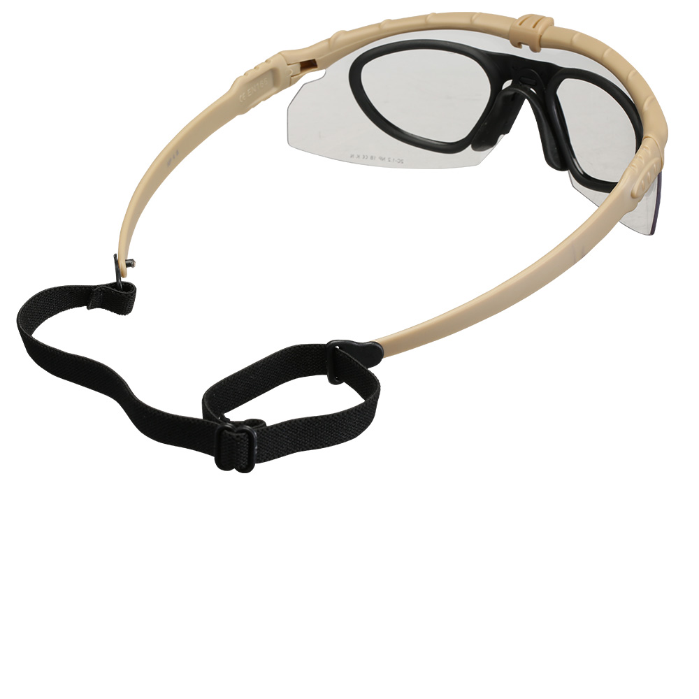 Nuprol Battle Pro Protective Airsoft Schutzbrille inkl. Brillentrgereinsatz tan / klar Bild 1