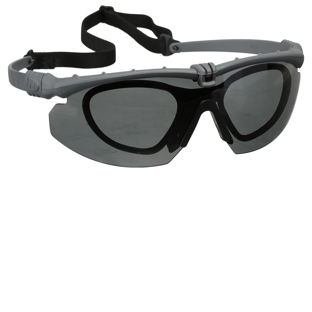 Nuprol Battle Pro Protective Airsoft Schutzbrille inkl. Brillentrgereinsatz grau / rauch Bild 2