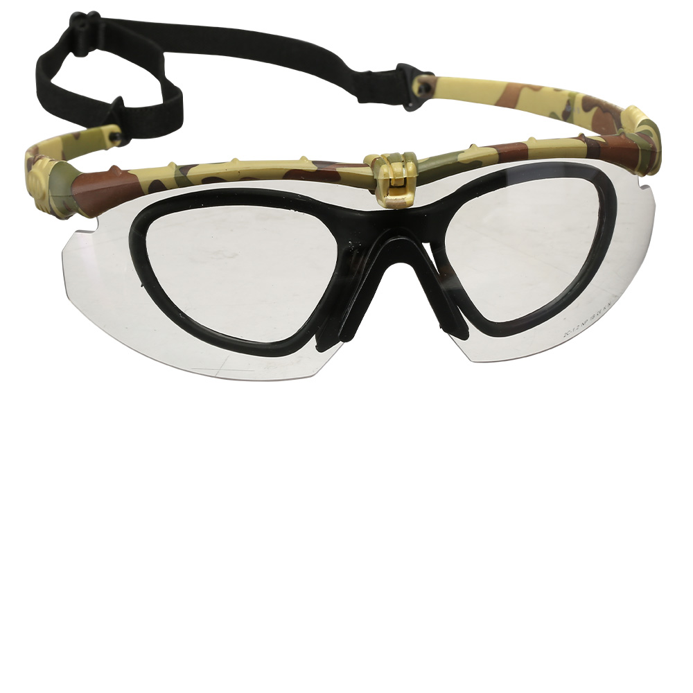 Nuprol Battle Pro Protective Airsoft Schutzbrille inkl. Brillentrgereinsatz camo / klar Bild 1
