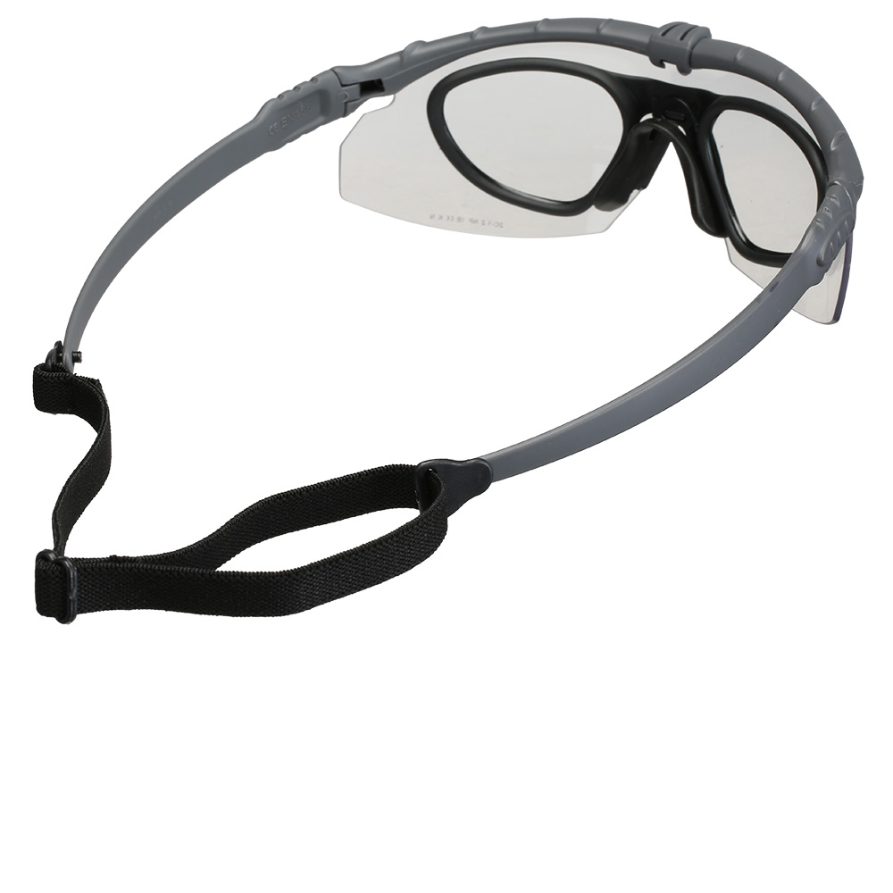 Nuprol Battle Pro Protective Airsoft Schutzbrille inkl. Brillenträgereinsatz grau / klar Bild 1