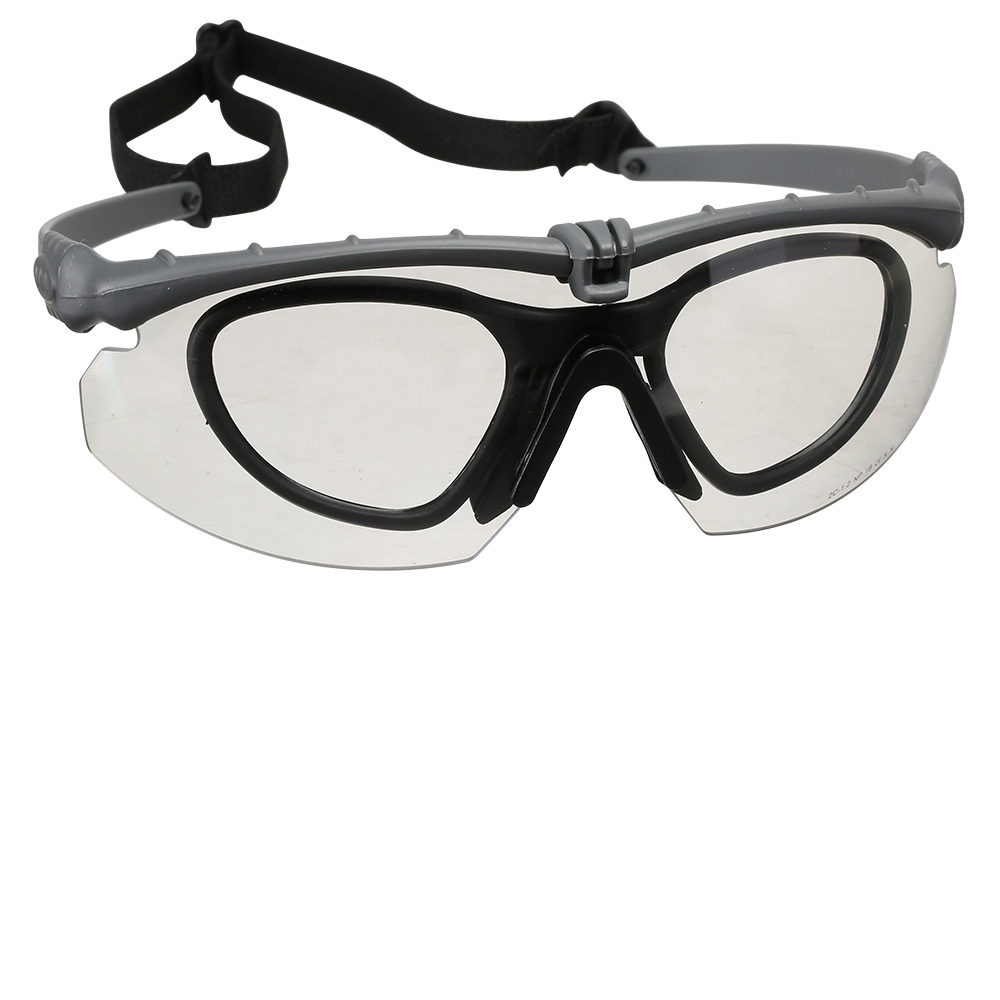 Nuprol Battle Pro Protective Airsoft Schutzbrille inkl. Brillentrgereinsatz grau / klar Bild 1