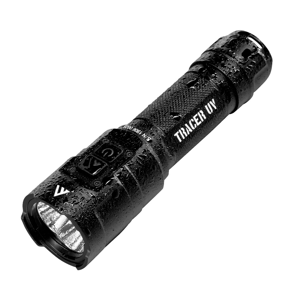 Mactronic LED Taschenlampe Tracer UV 1000 Lumen schwarz mit UV Licht inkl. Ladekabel und Akku Bild 2