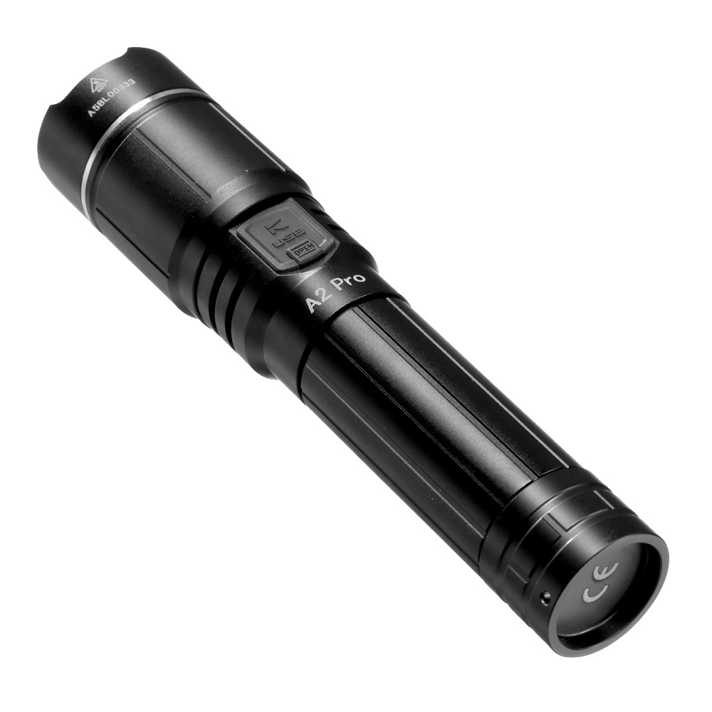 Klarus LED Taschenlampe A2 Pro 1450 Lumen schwarz inkl. Ladekabel, Lanyard und Batterieadapter Bild 1