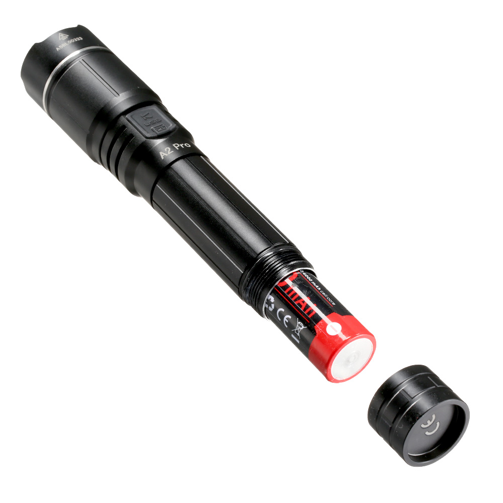 Klarus LED Taschenlampe A2 Pro 1450 Lumen schwarz inkl. Ladekabel, Lanyard und Batterieadapter Bild 1