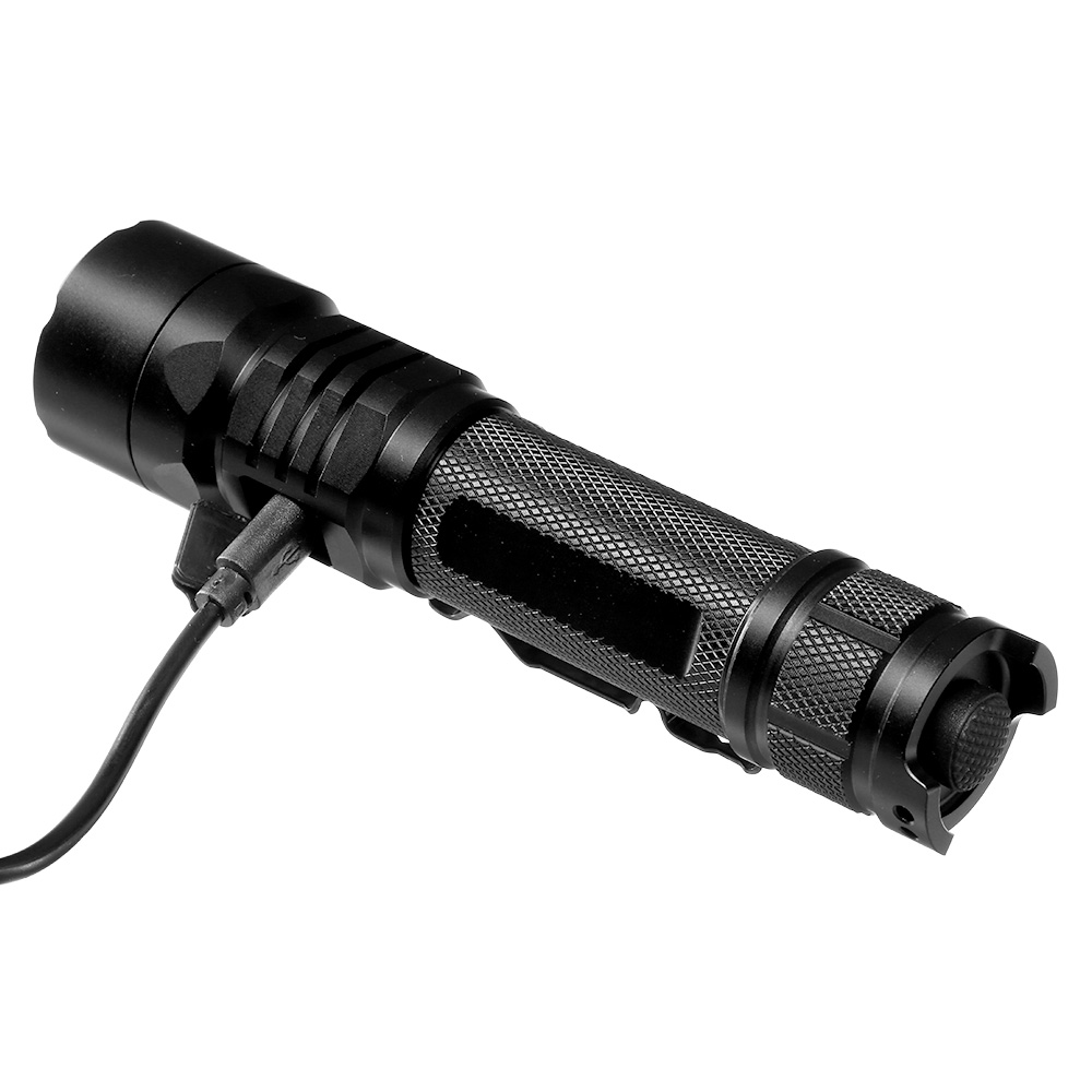 Mactronic LED Taschenlampe Black Eye 1100 Lumen schwarz inkl. Akku, Ladekabel, Handschlaufe, Grtelclip und Nylonholster Bild 7
