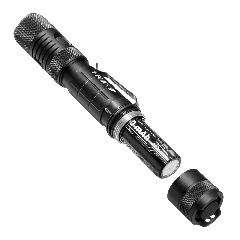Mactronic LED Taschenlampe T-Force HP 1800 Lumen schwarz inkl. Ladekabel, 3 x Farbfilter, Kabelschalter und Lanyard Bild 6