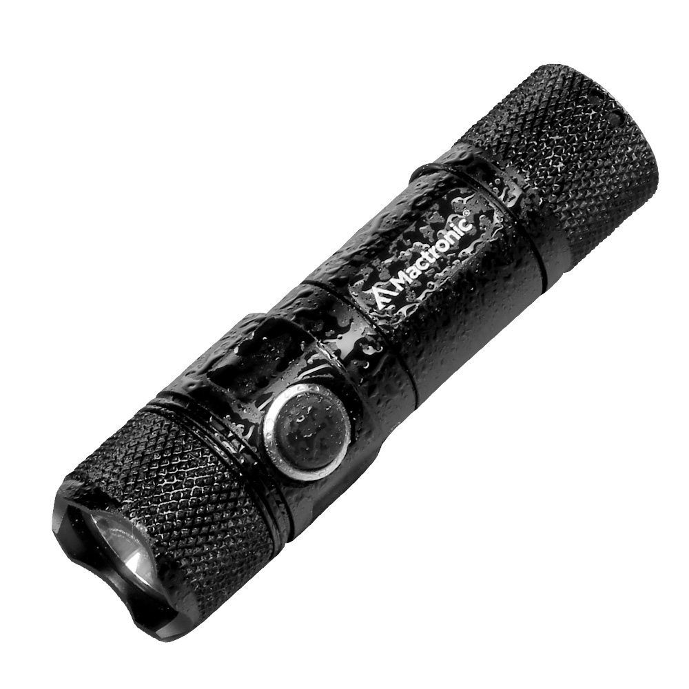 Mactronic LED Taschenlampe T-Force VR 1000 Lumen schwarz inkl. Ladekabel, 3 x Farbfilter, Kabelschalter und Lanyard Bild 1