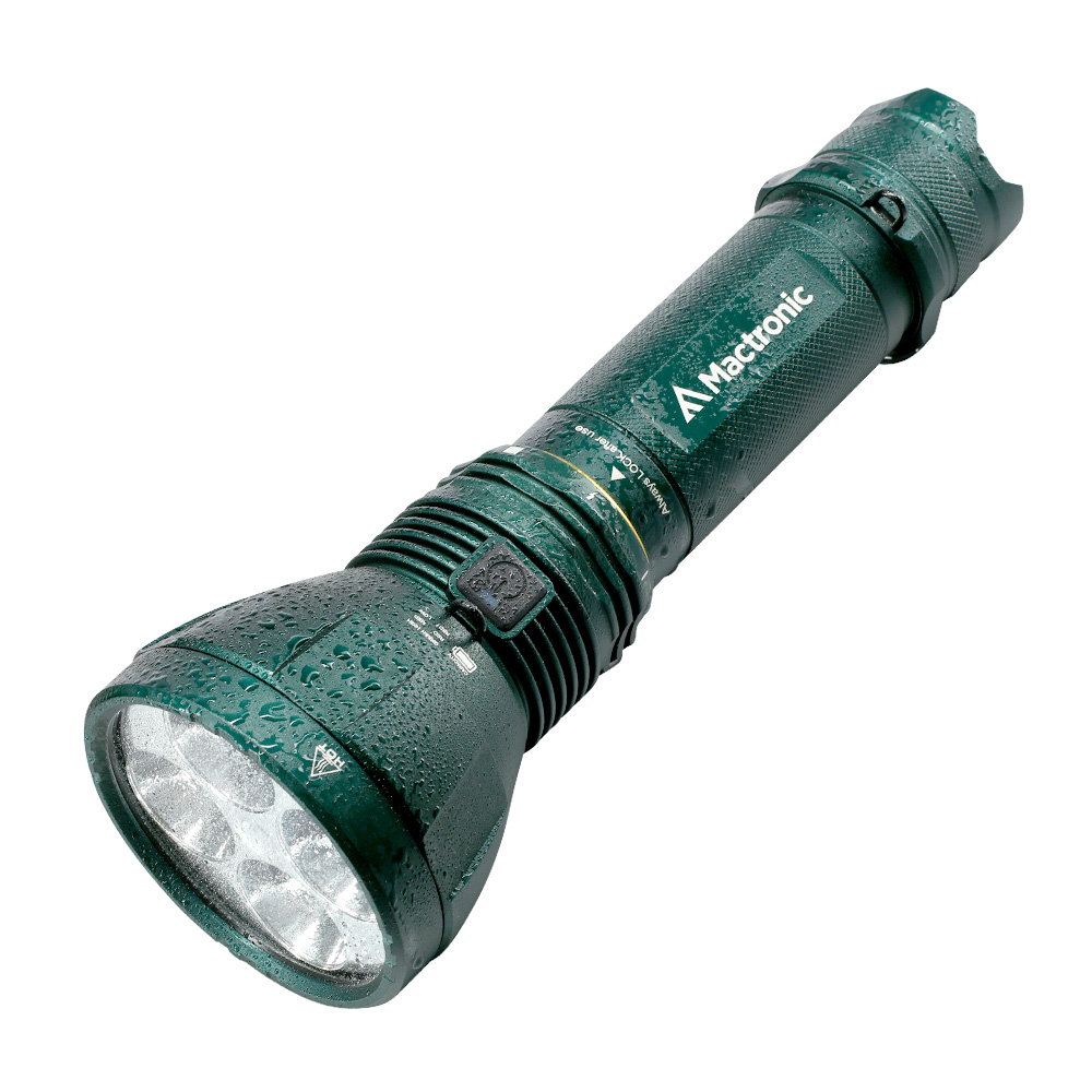 Mactronic LED Taschenlampe Blitz K12 11600 Lumen schwarz/grn inkl. Akku, Transportkoffer, Tragegurt und Ladegert Bild 2