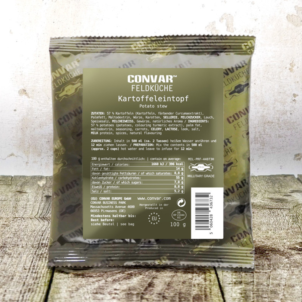 Convar Feldkche Outdoor-Mahlzeit Kartoffeleintopf 100 g Beutel