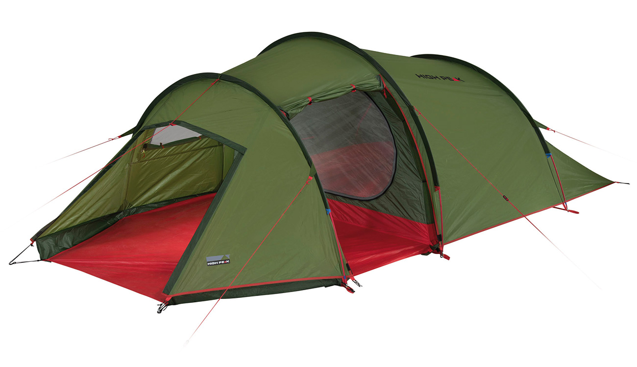 High Peak Zelt Falcon 3 LW fr 3 Personen grn/rot leichtgewicht