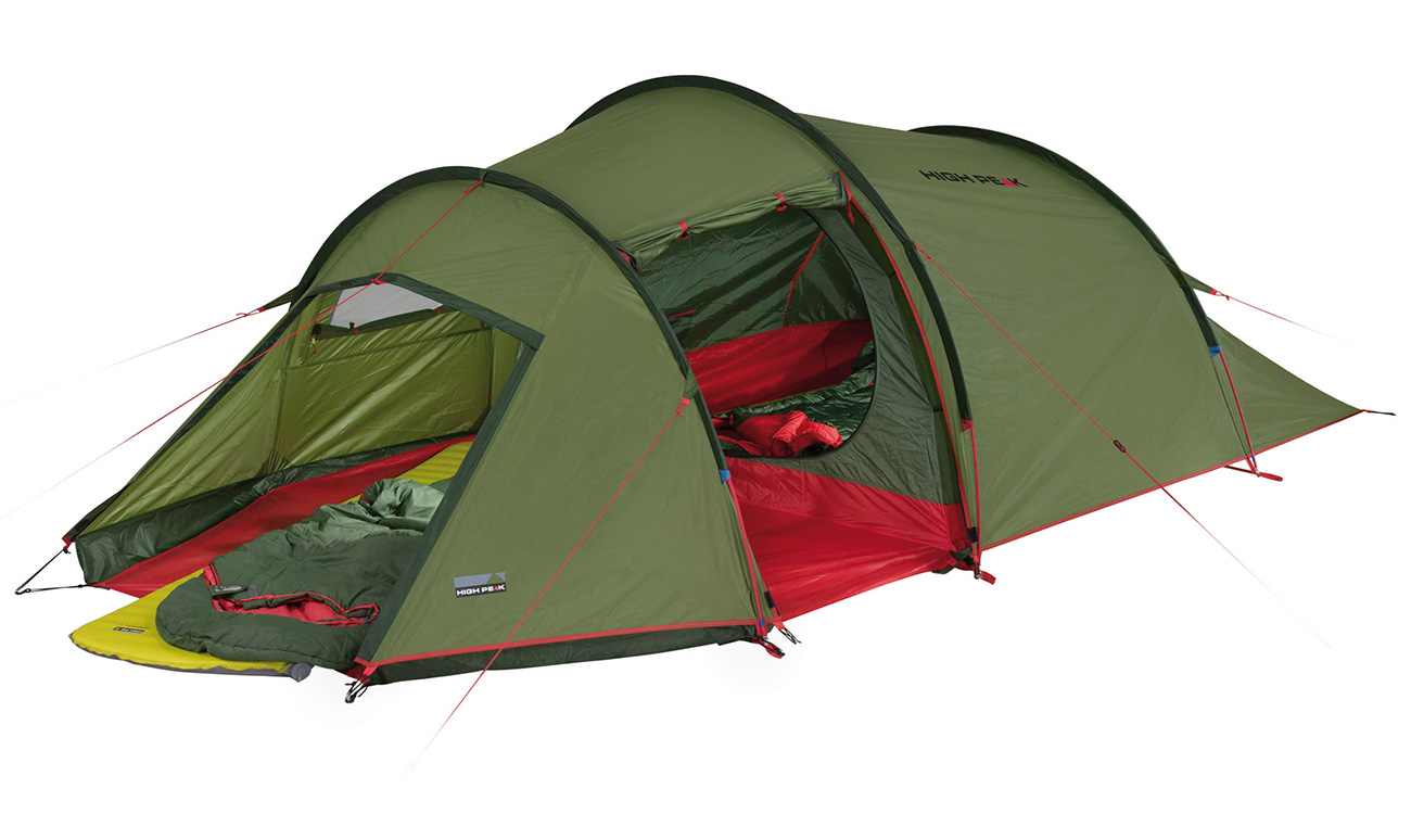 High Peak Zelt Falcon 3 fr 3 Personen grn/rot Bild 2