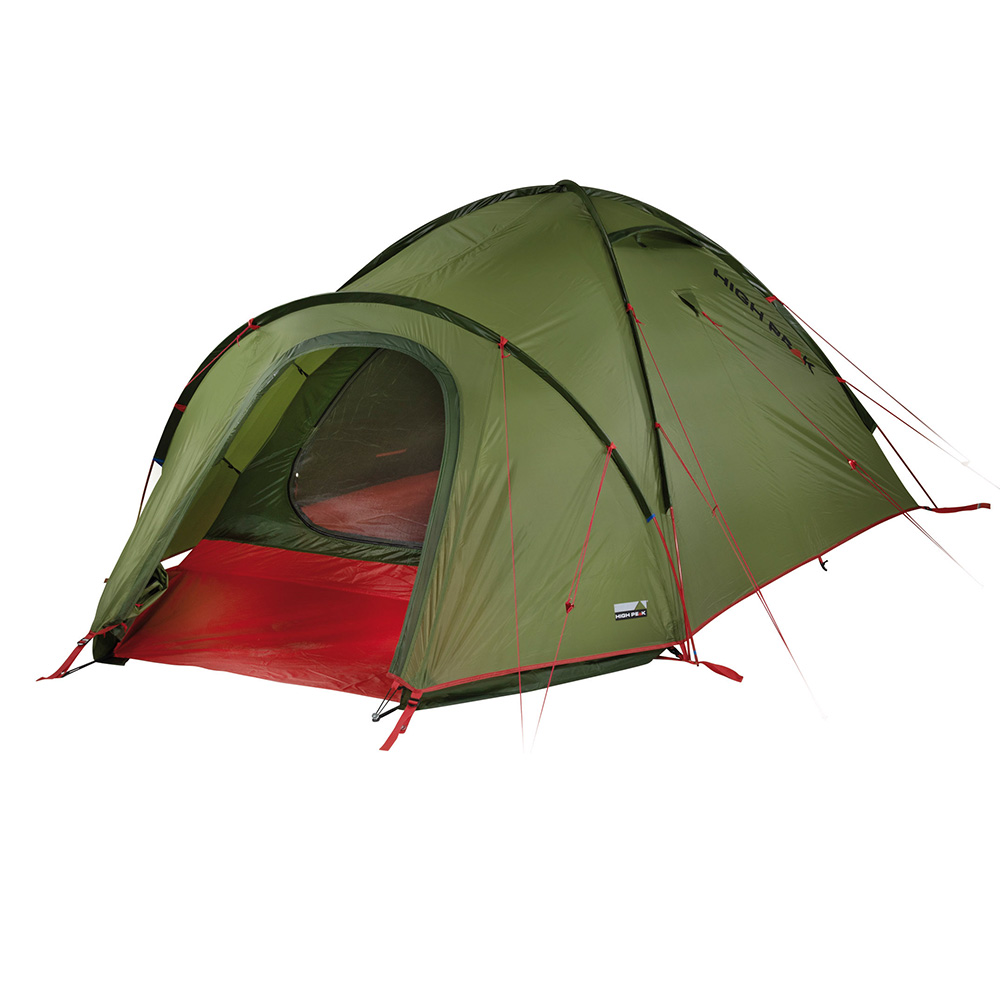 High Peak Zelt Nightingale 3 LW fr max. 3 Personen oliv/rot leichtgewicht