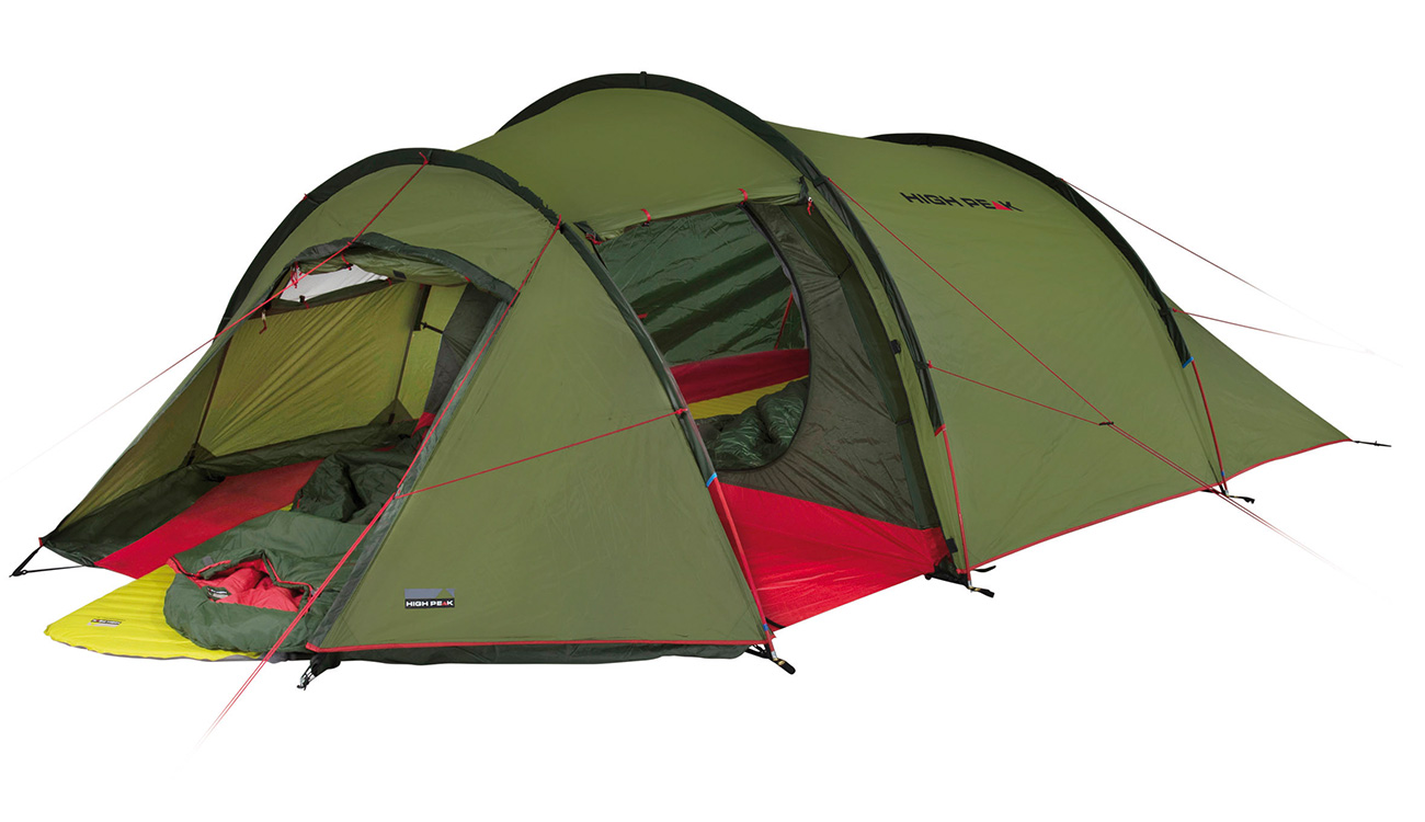 High Peak Zelt Falcon 4 fr 4 Personen grn/rot Bild 3