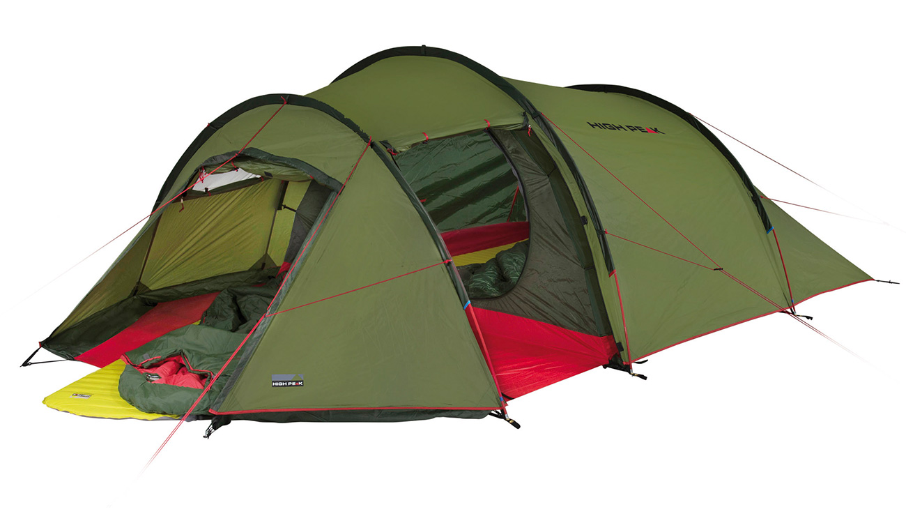 High Peak Zelt Falcon 4 LW Lightweight fr 4 Personen grn/rot Bild 1