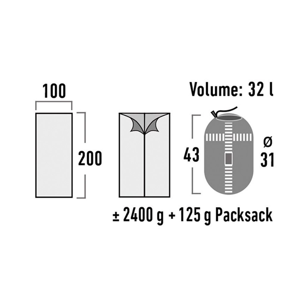 High Peak Deckenschlafsack Tay 8 grau bis zu 190 cm Krpergre Bild 3