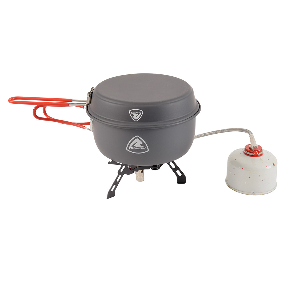 Robens Kochset Fire Beetle Pro M Gaskocher, 2 Tpfe, Pfanne, Windschutzfolie und Netzbeutel Bild 1