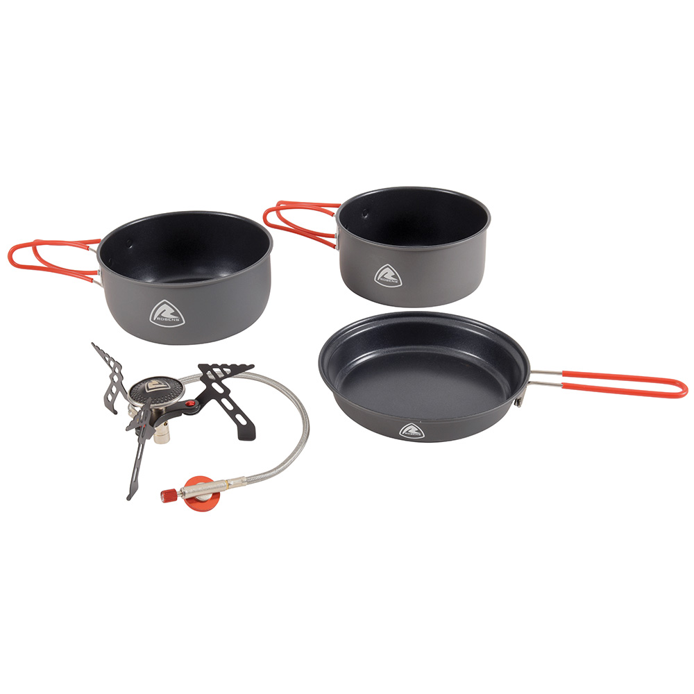Robens Kochset Fire Beetle Pro M Gaskocher, 2 Tpfe, Pfanne, Windschutzfolie und Netzbeutel Bild 1