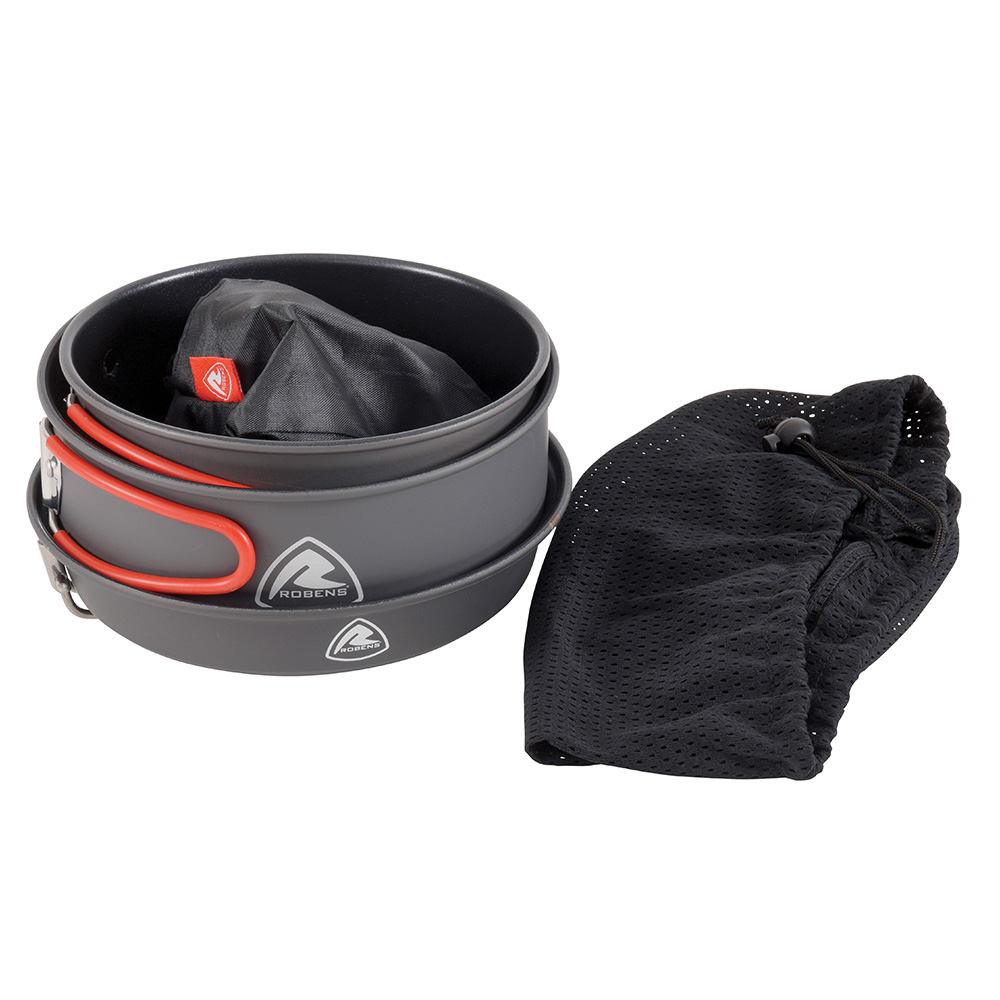 Robens Kochset Fire Beetle Pro M Gaskocher, 2 Tpfe, Pfanne, Windschutzfolie und Netzbeutel Bild 1