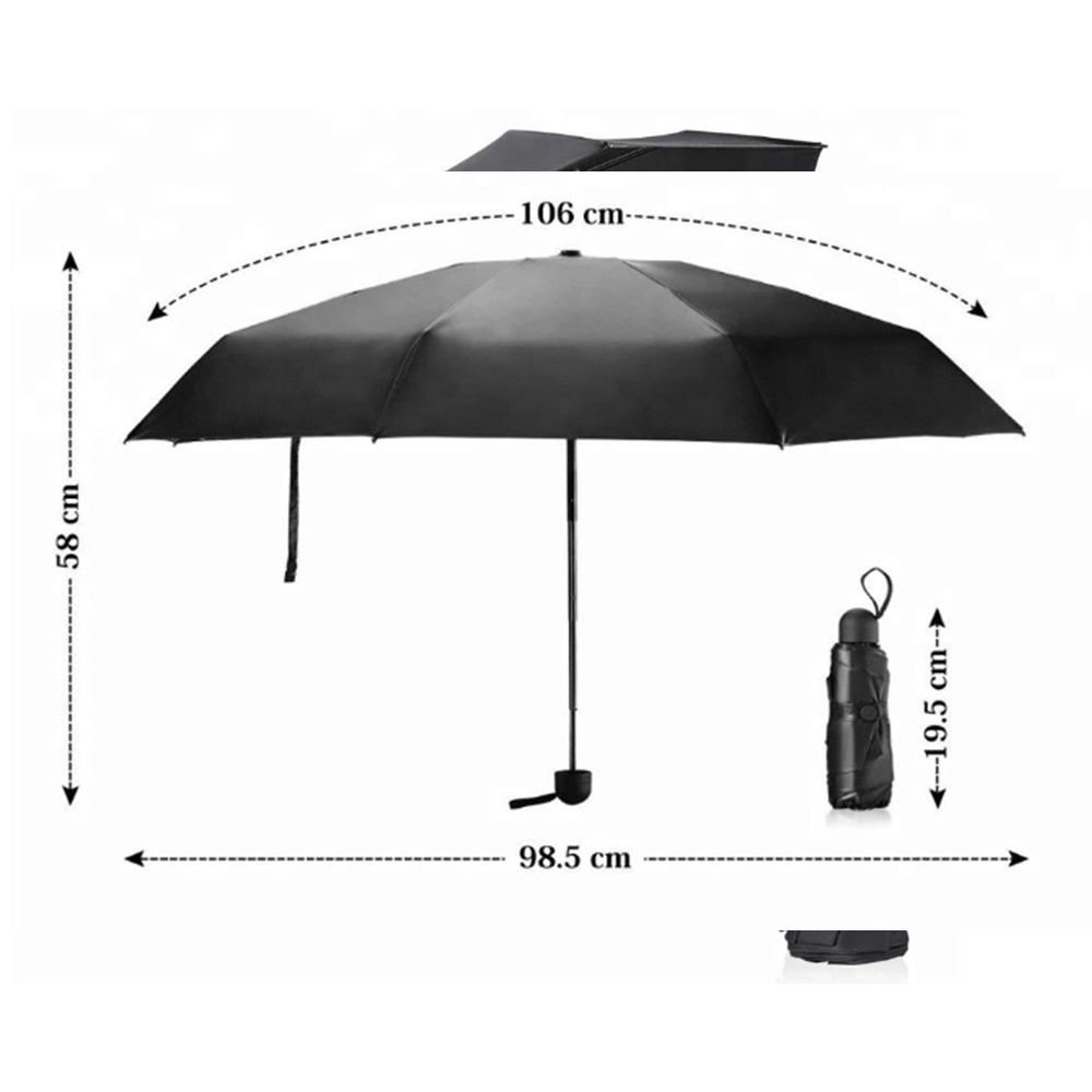 Regenschirm Origin Ourdoors Nano schwarz inkl. Etui Bild 2