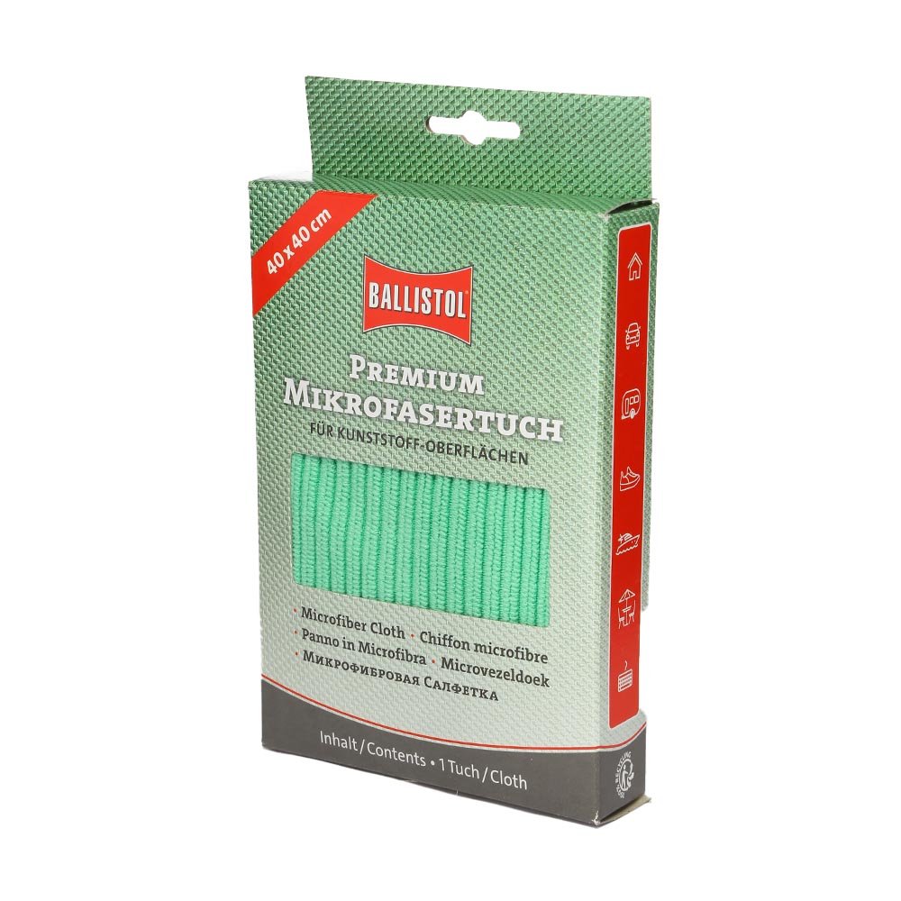 Ballistol Premium  Mikrofasertuch fr Kunststoffoberflchen grn 40 x 40 cm Bild 1