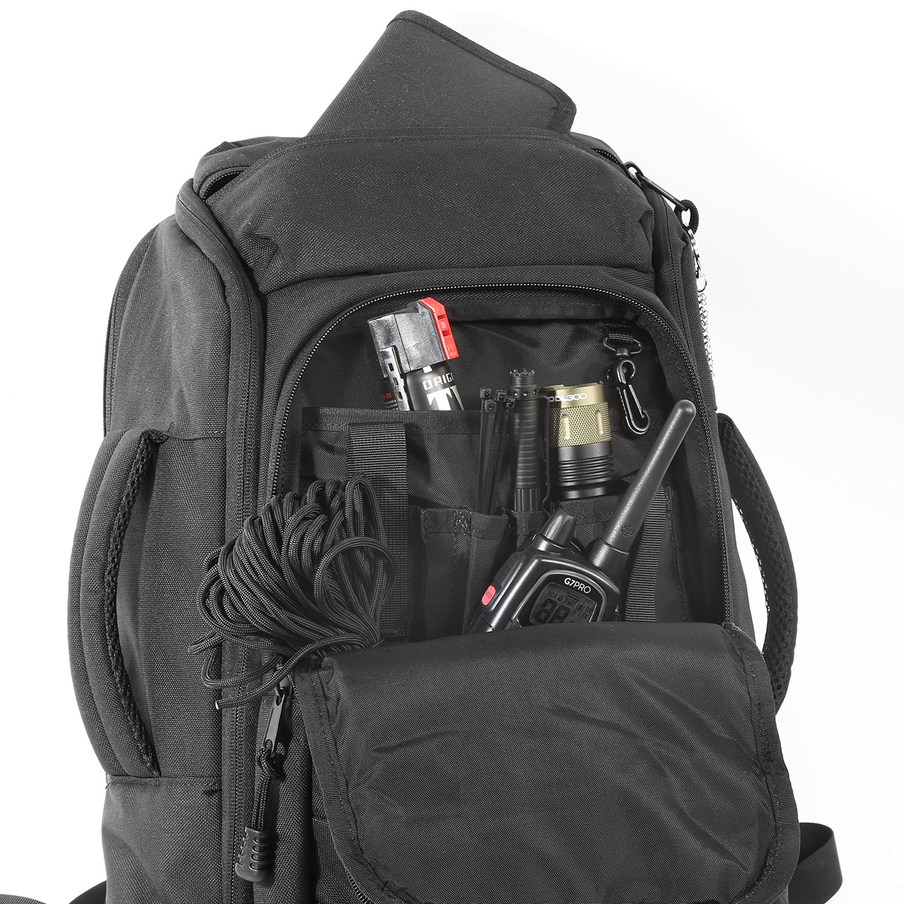 Coptex Rucksack Anti-Stabbing 35 Liter schwarz mit Stahlkettengewebe Bild 1