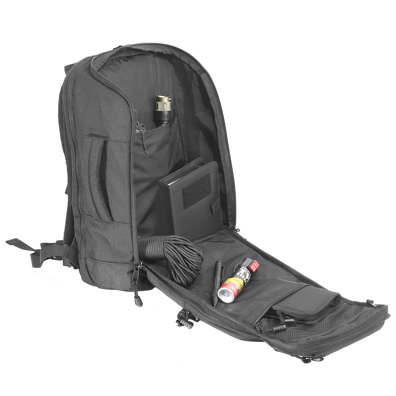 Coptex Rucksack Anti-Stabbing 35 Liter schwarz mit Stahlkettengewebe Bild 1