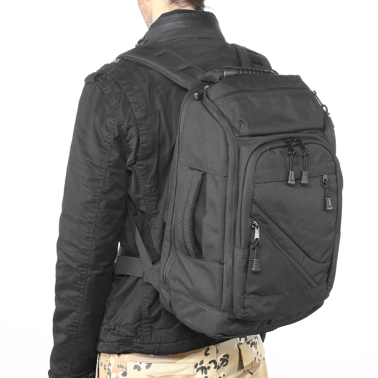 Coptex Rucksack Anti-Stabbing 35 Liter schwarz mit Stahlkettengewebe Bild 1