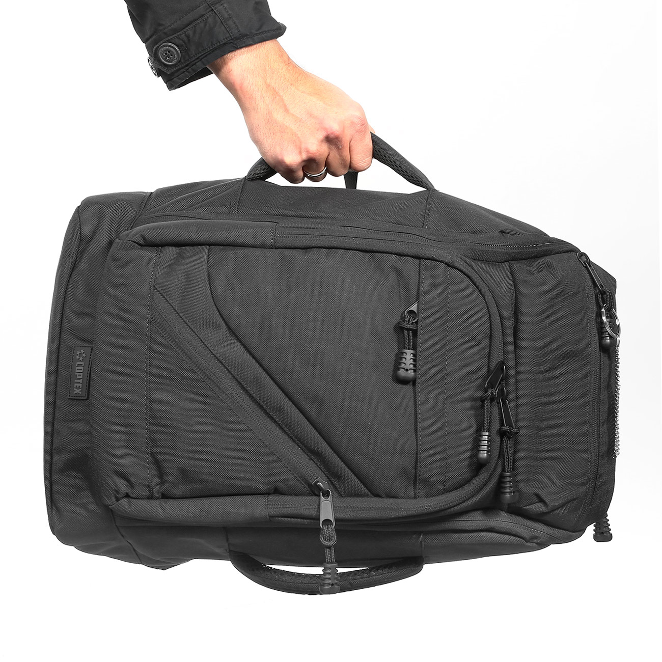 Coptex Rucksack Anti-Stabbing 35 Liter schwarz mit Stahlkettengewebe Bild 1