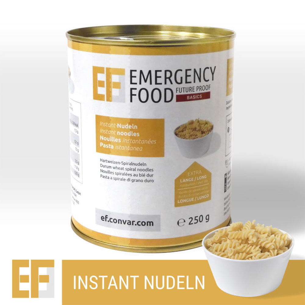 Emergency Food Basic Notration Instant Nudeln 250g Dose