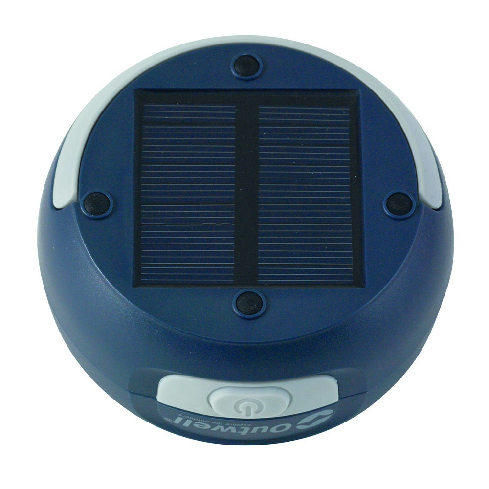 Outwell LED Laterne Pegasus 65 Lumen akkubetrieben mit Solarmodul u. Powerbankfunktion blau Bild 3