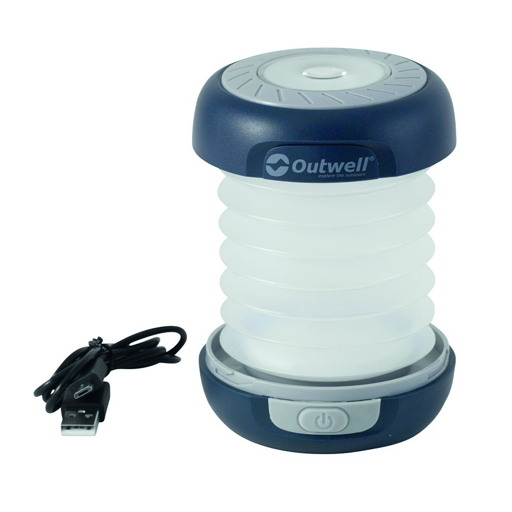 Outwell LED Laterne Pegasus 65 Lumen akkubetrieben mit Solarmodul u. Powerbankfunktion blau Bild 5