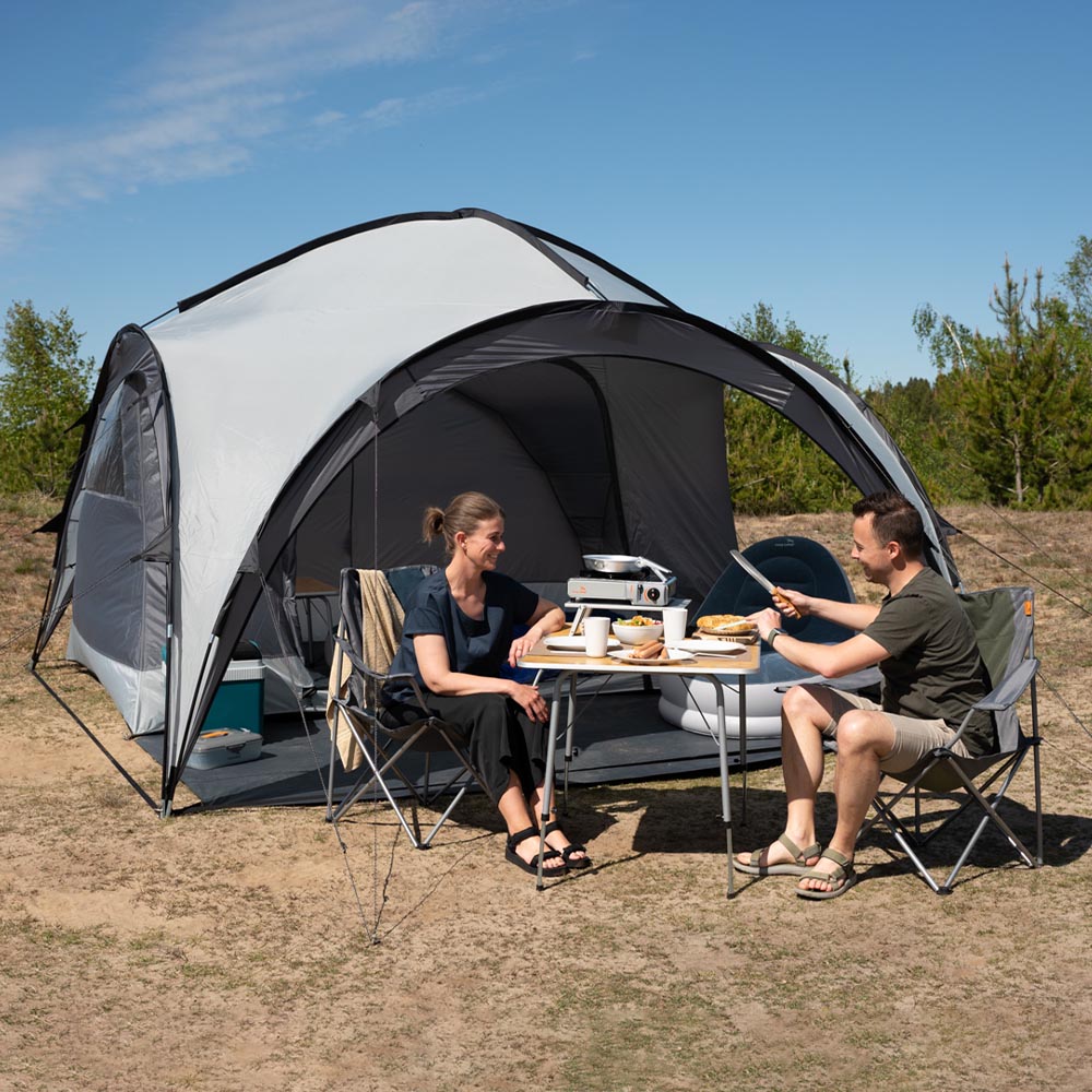 Easy Camp 2in1 Pavillon Camp Shelter 3,5 x 3,5 m grau inkl. Innenzelt f. 6 Personen Bild 4