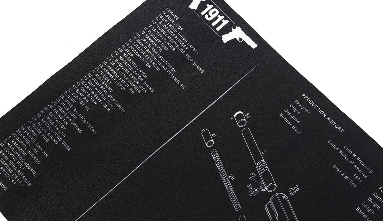 WADSN M1911 Waffen-Reinigungsunterlage fr Gewehre 43,0 x 28,0 cm schwarz Bild 2