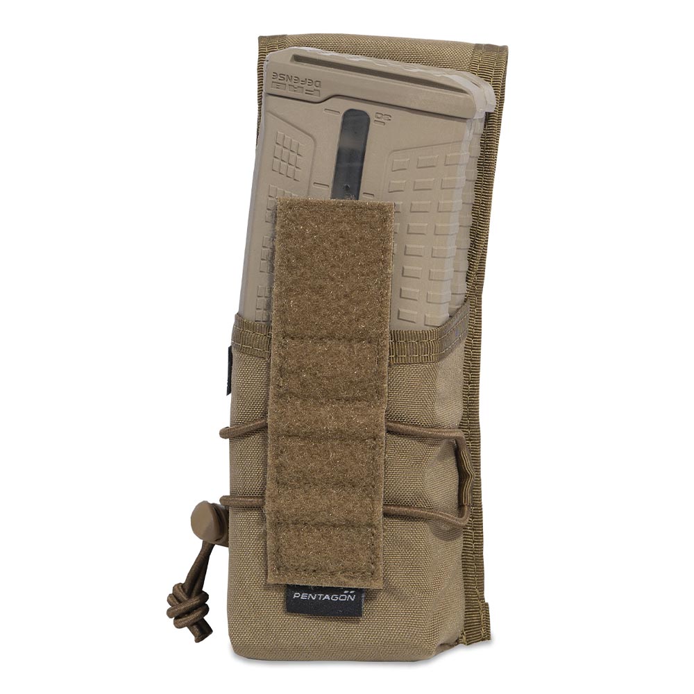 Pentagon Magazintasche Single Multi Pouch coyote 18 x 7 x 8 cm fr 2 Magazine Bild 1