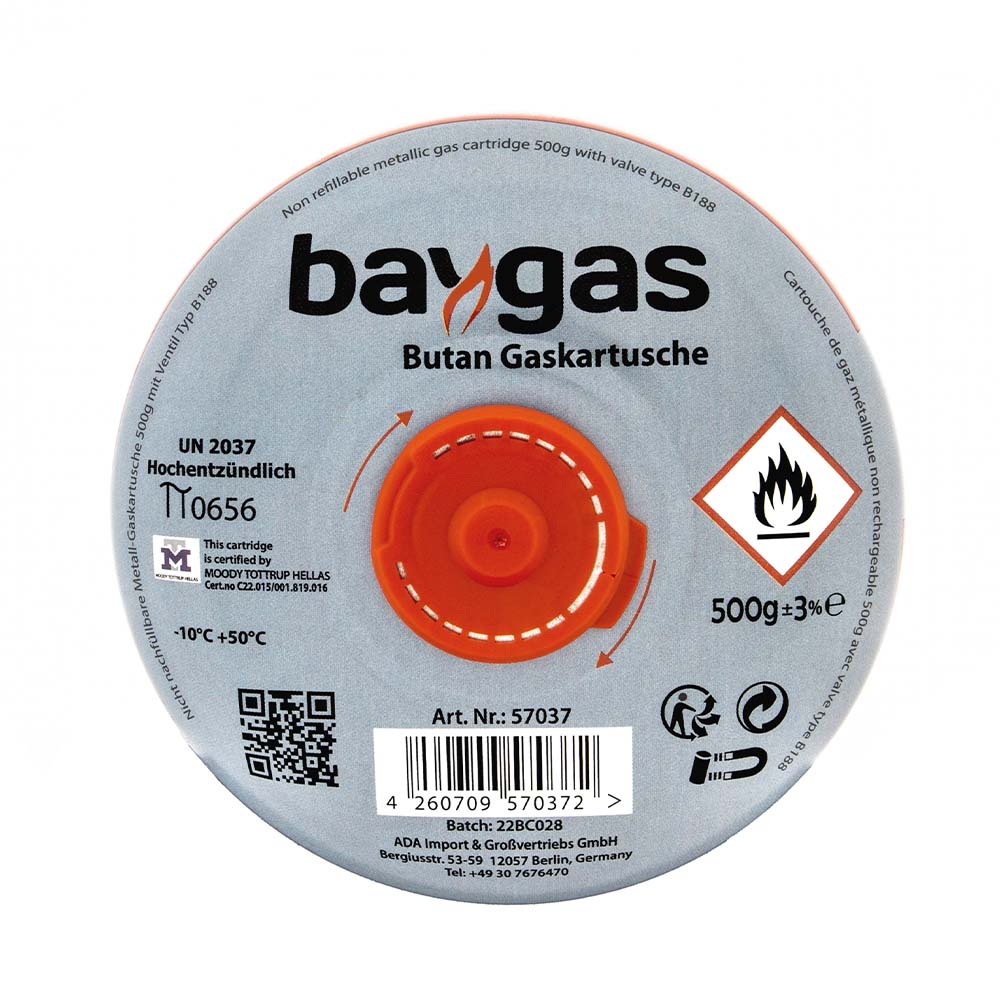 Baygas Gaskartusche Butan fr Camping Kocher 500g Bild 1