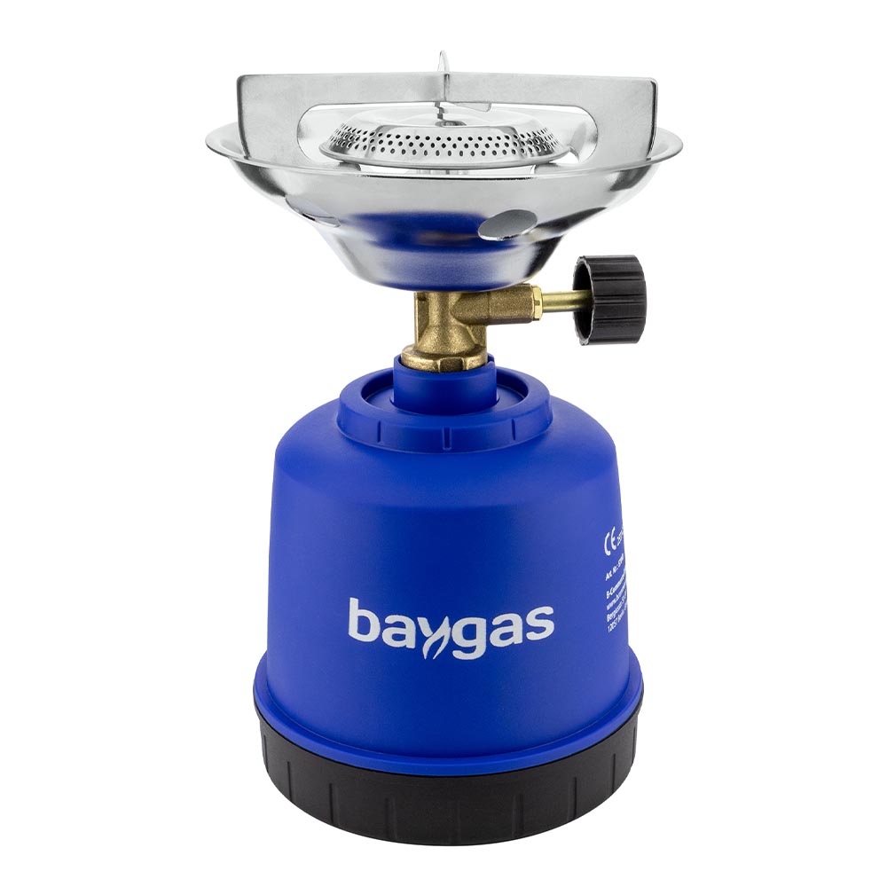 Baygas Gaskocher fr Stechkartuschen blau