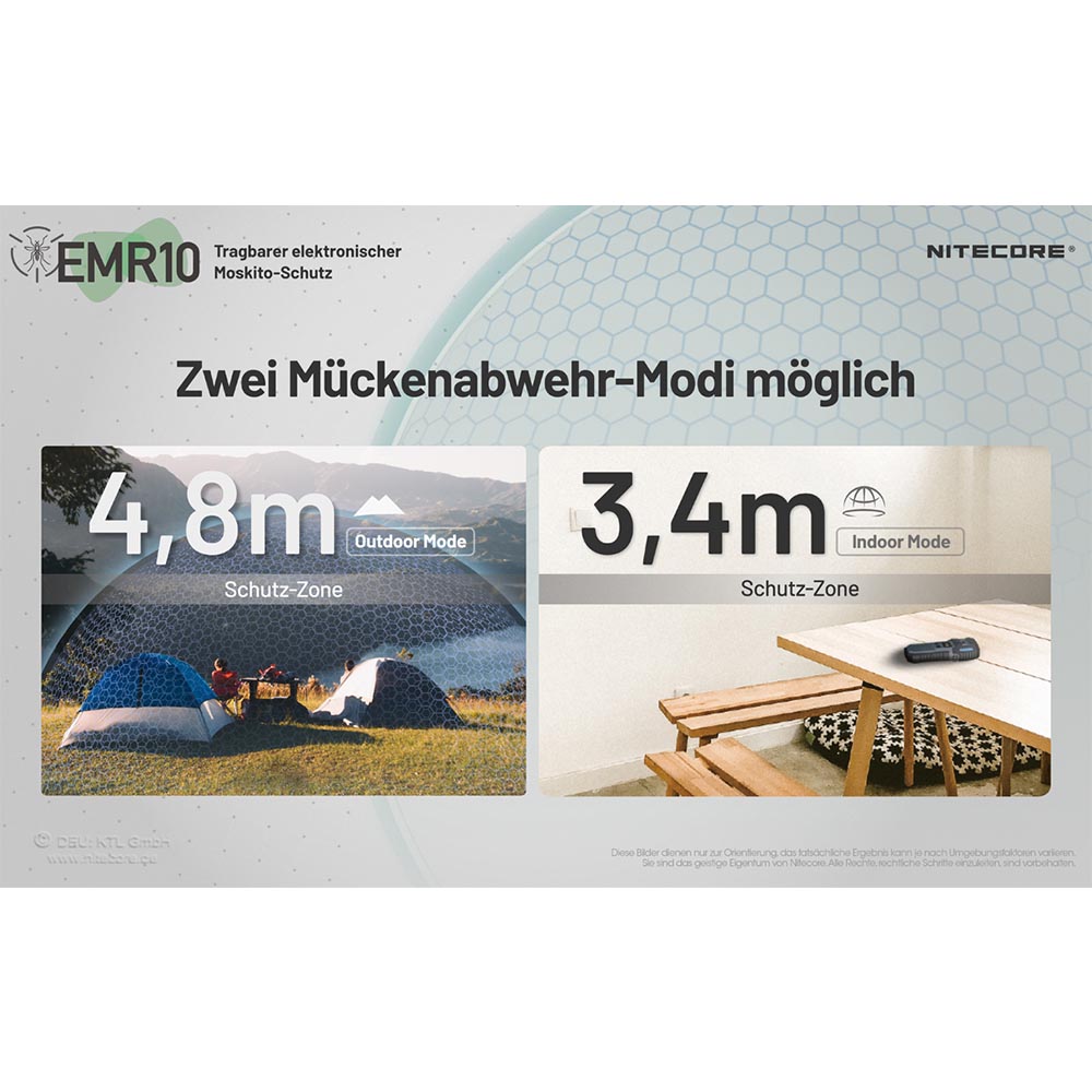 Nitecore Mckenabwehrgert EMR10 akkubetrieben mit Powerbank-Funktion grau Bild 10