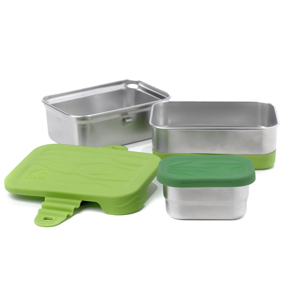 ECO Lunchbox-Set 3-in-1 Splash Box Edelstahl grn Bild 1