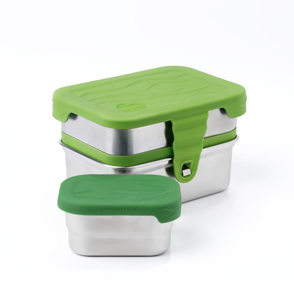 ECO Lunchbox-Set 3-in-1 Splash Box Edelstahl grn Bild 3