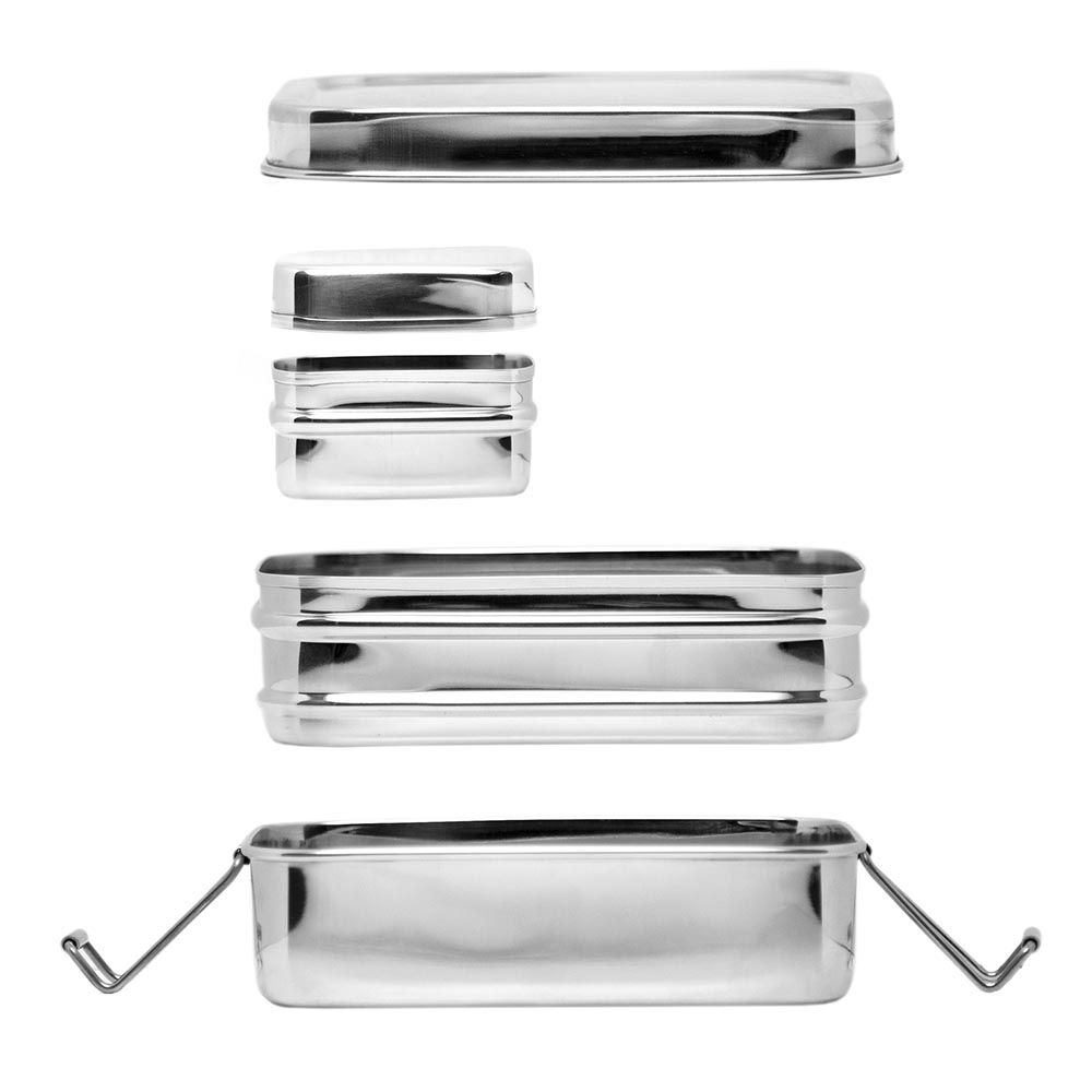 ECO Lunchbox Edelstahl-Set Drei-in-Eins Bild 1