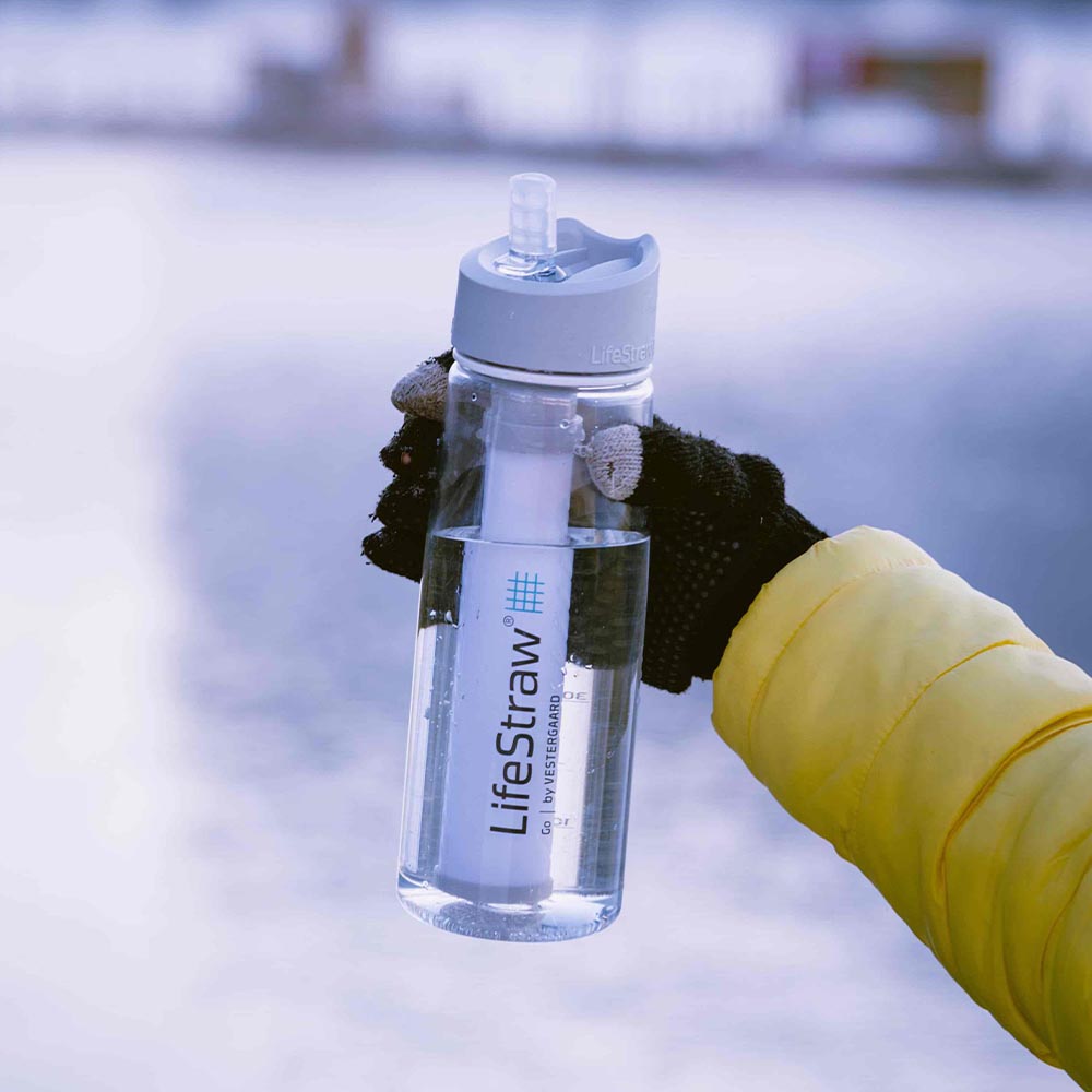 LifeStraw Go Trinkflasche mit Wasserfilter 650 ml clear - fr Survival, Outdoor, Wandern, Camping Bild 2