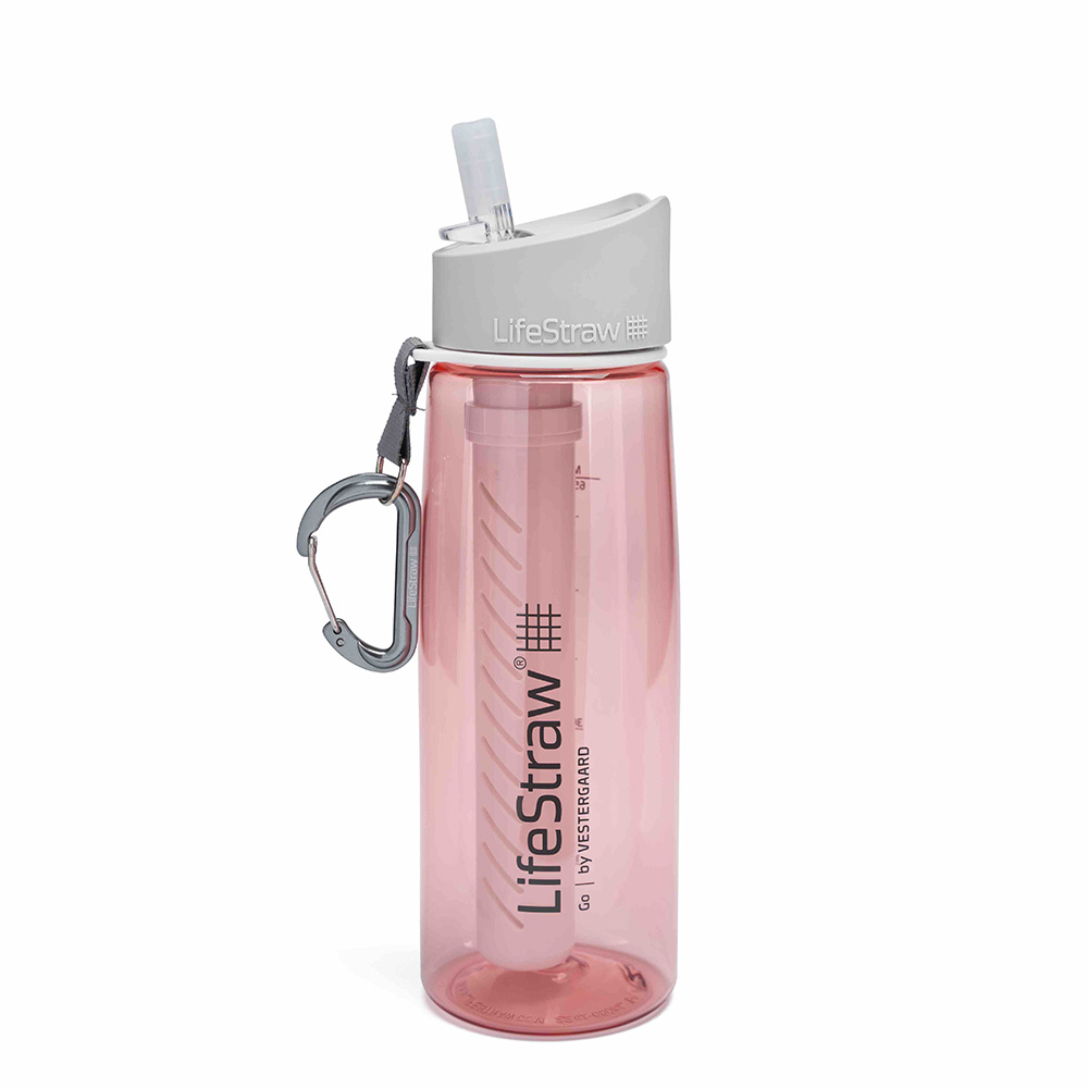 LifeStraw Go Trinkflasche mit Wasserfilter 650 ml coral - fr Survival, Outdoor, Wandern, Camping