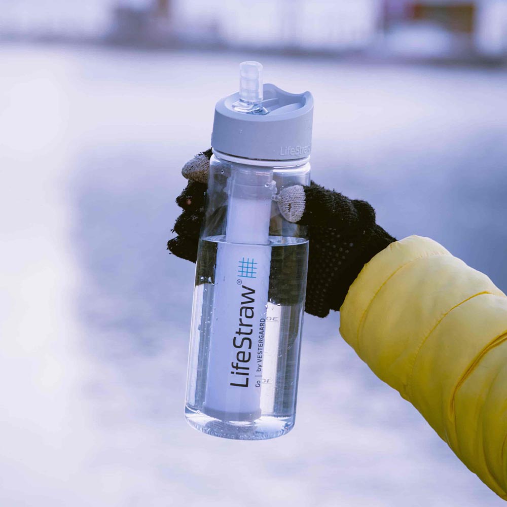 LifeStraw Go Trinkflasche mit Wasserfilter 650 ml green - fr Survival, Outdoor, Wandern, Camping Bild 1