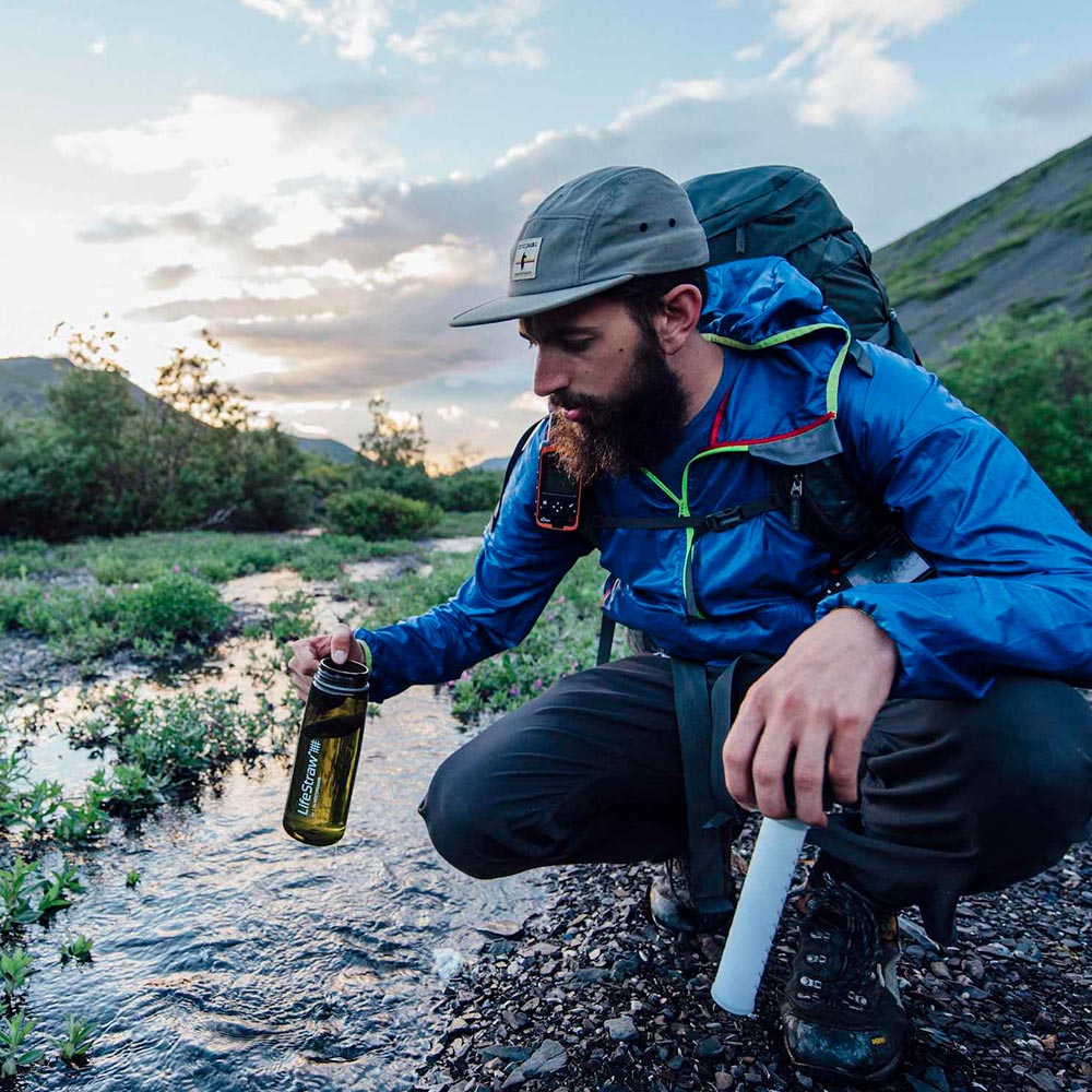 LifeStraw Go Trinkflasche mit Wasserfilter 650 ml dark teal - fr Survival, Outdoor, Wandern, Camping Bild 7