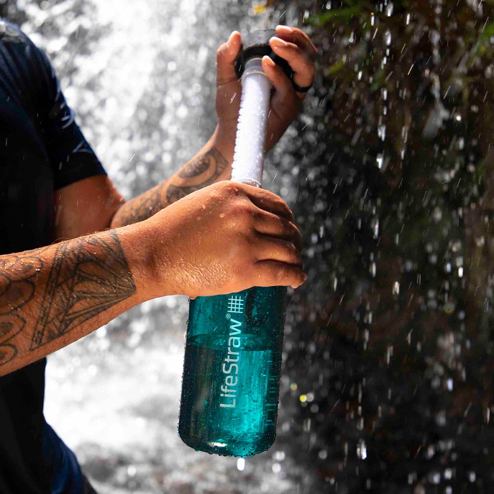 LifeStraw Go Trinkflasche mit Wasserfilter 1000 ml clear - fr Survival, Outdoor, Wandern, Camping Bild 1