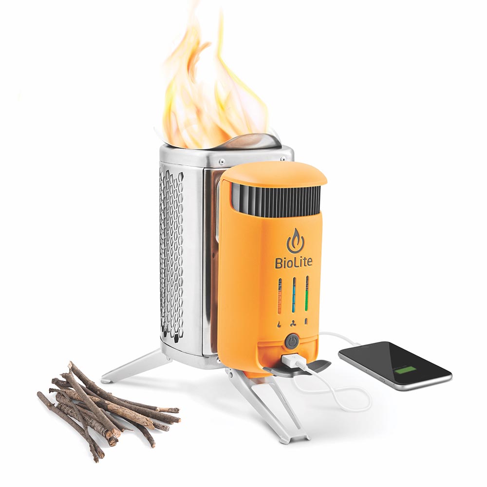 BioLite CampStove 2+ stromerzeugender Holz Camping Kocher mit Powerbank inkl. 100 Lumen FlexLight und Zubehr