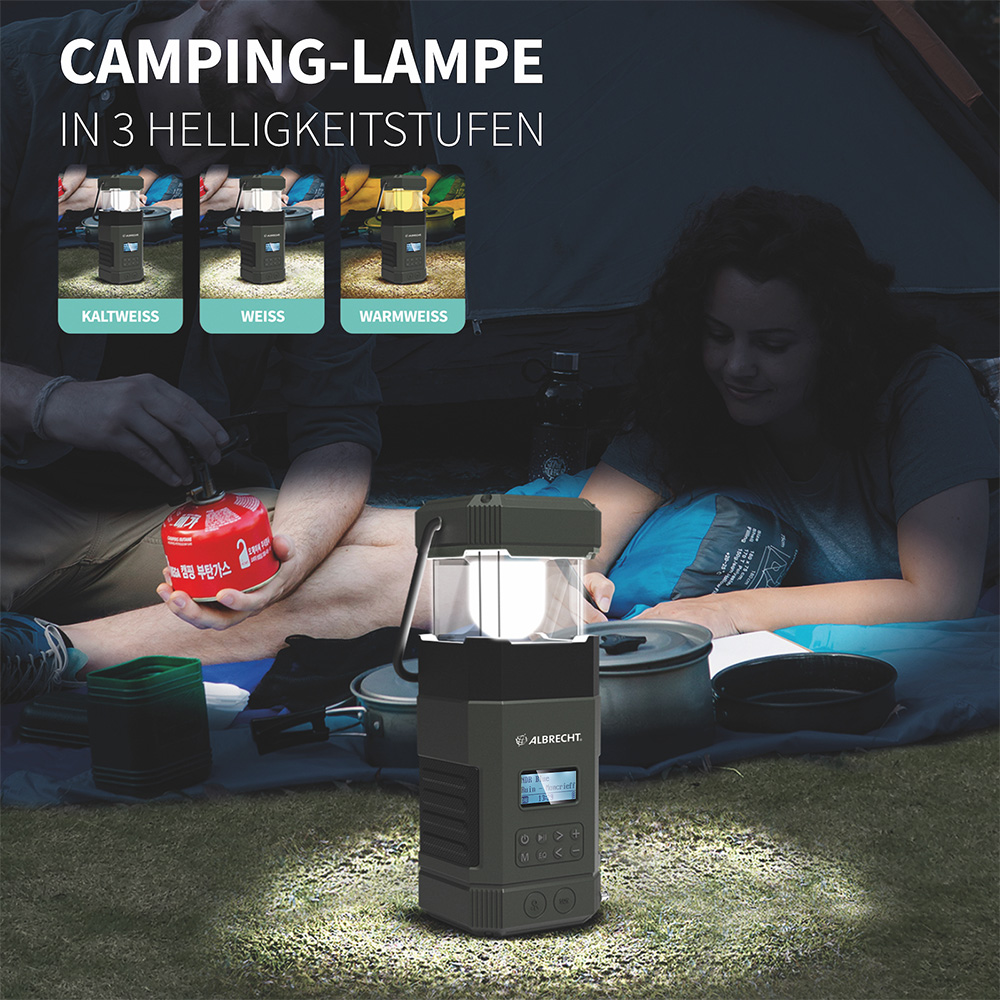 Albrecht DR 114 DAB+ Notfall Outdoor-Radio mit Camping-Lampe, UKW, SOS-Alarm, PowerBank, Kurbelradio Bild 4