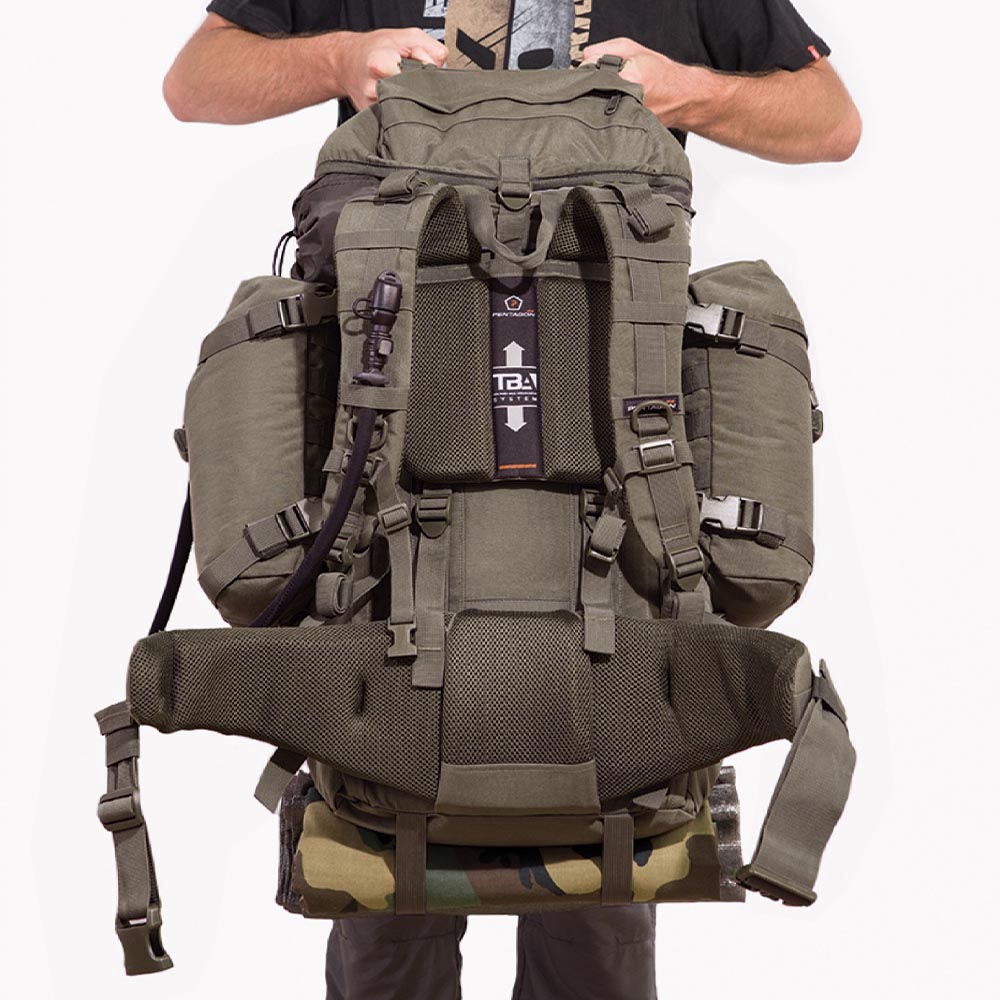 Pentagon Rucksack Deos 65 Liter RAL7013 inkl. Regenschutz Bild 4