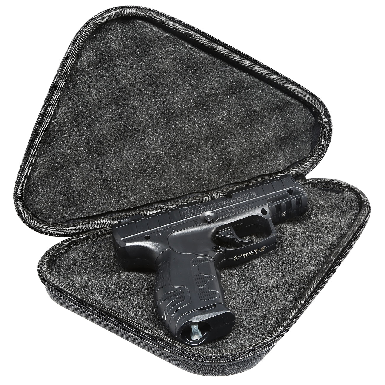 Pistolentasche Hard Case Spartan schwarz fr mittelgroe Pistolen und Revolver bis 4 Zoll Bild 4