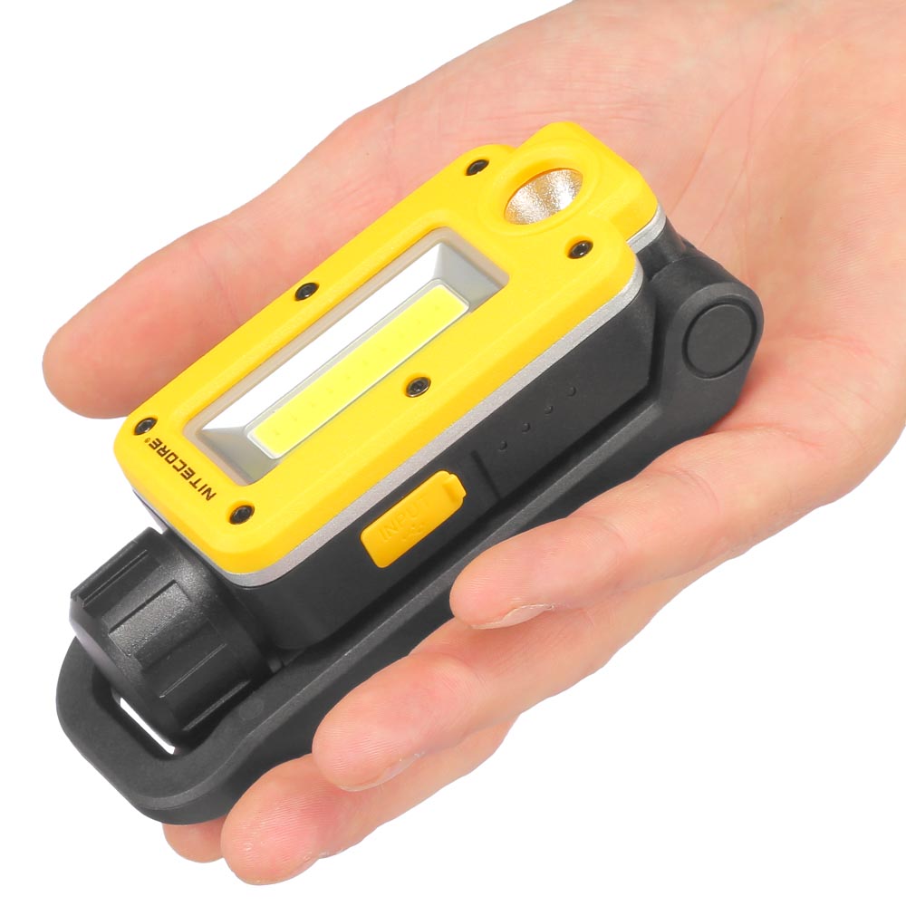 Nitecore NWL20 LED-Arbeitsleuchte 600 Lumen inkl. Akku und USB-C Ladekabel gelb/schwarz Bild 10